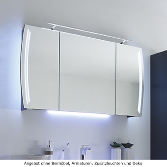 Pelipal Contea Spiegelschrank 130 cm mit LED Türen und Effektlicht 