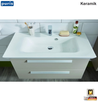 Puris KAO Line Waschtisch-Set 96 cm mit Keramik-Waschtisch & 2 Auszügen 