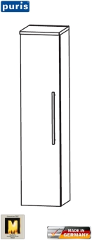 Puris Mittelschrank 30 cm mit Tür 
