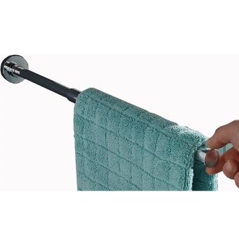 Puris ausziehbarer Handtuchhalter 1-armig in chrom zur Wandmontage 