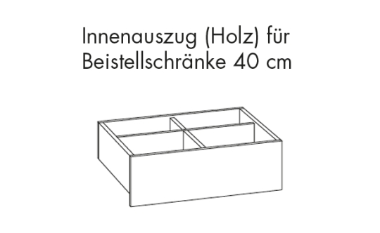 Marlin Innenauszug für Ergänzungsschränke 40 cm - SKEH40 