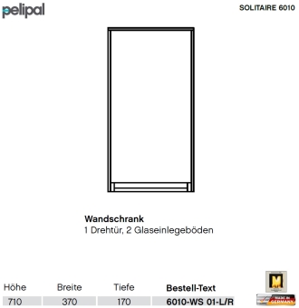 Pelipal 6010 Wandschrank - 1 Tür - 6010-WS-01 