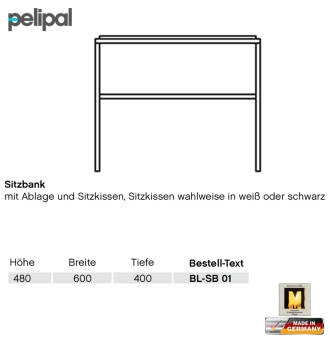 Pelipal Balto Sitzbank 60 cm - BL-SB 01 