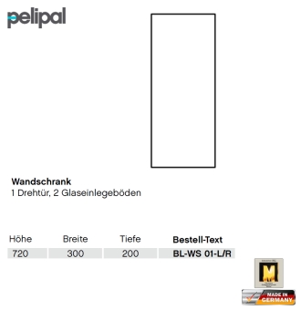 Pelipal Balto Wandschrank 72 cm - BL-WS 01 