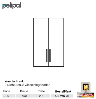 Pelipal Cassca Wandschrank mit 2 Türen 