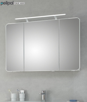 Pelipal 4005 Spiegelschrank 120 cm mit LED Aufsatzleuchte - Polarweiß 