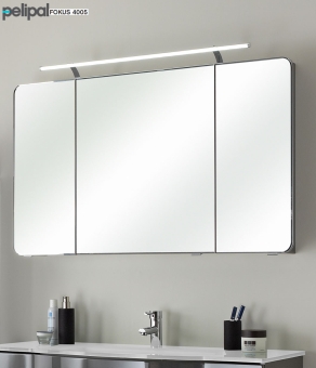Pelipal 4005 Spiegelschrank 120 cm mit LED Aufsatzleuchte - Steingrau 