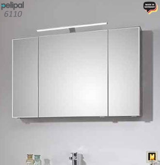 Pelipal 6110 Spiegelschrank 110 cm mit LED Aufsatzleuchte - 6110-SPS 03 