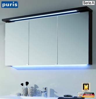Puris Cool Line Spiegelschrank 120 cm mit LED Gesims (S2A431A20) 