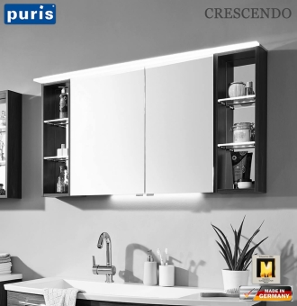 Puris Crescendo Spiegelschrank 120 cm mit LED Flächenleuchte - S2A431276R 