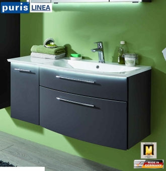 Puris Linea Waschtischunterschrank Set 100 cm Links - SETLN101 L / SETLN10B1 L 