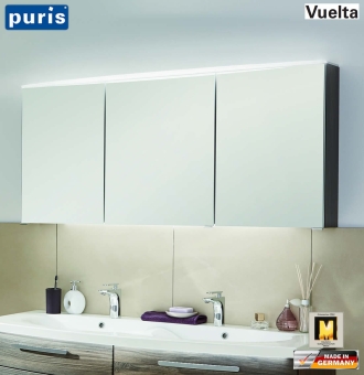 Puris Vuelta Spiegelschrank 140 cm mit LED-Flächenleuchte - Variante C 