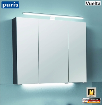 Puris Vuelta Spiegelschrank 70 cm mit LED Aufsatzleuchte - Variante A 