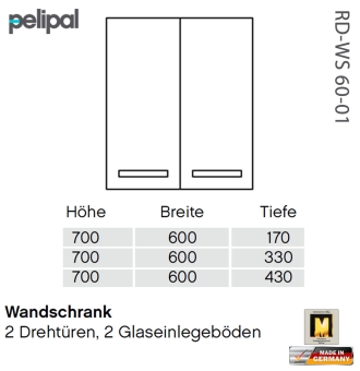 Pelipal 7005 Wandschrank 70 cm - RD-WS 60-01 