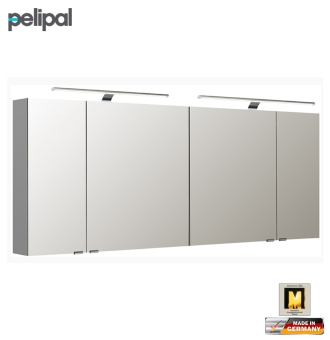 Pelipal neutraler Spiegelschrank 180 cm mit LED Aufsatzleuchten / S5-SPSD 34 