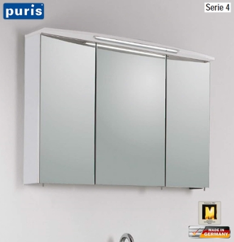 Puris SPEED Spiegelschrank 100 cm - Serie 4 - LED Einbauleuchte 