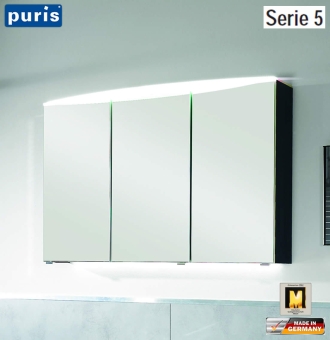 Puris SPEED Spiegelschrank 100 cm - Serie 5 - LED Flächenleuchte 