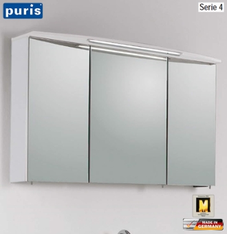Puris SPEED Spiegelschrank 120 cm - Serie 4 - LED Einbauleuchte 