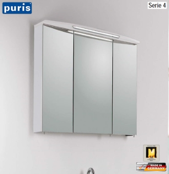 Puris SPEED Spiegelschrank 80 cm - Serie 4 - LED Einbauleuchte 