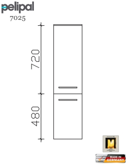 Pelipal 7025 Midischrank 121 cm (7025-MS 30-01 / 7025-MS 45-01) 